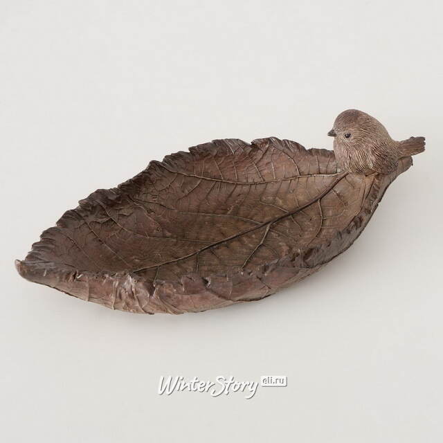 Декоративная кормушка для птиц Хайленд 25*12 см коричневая Boltze