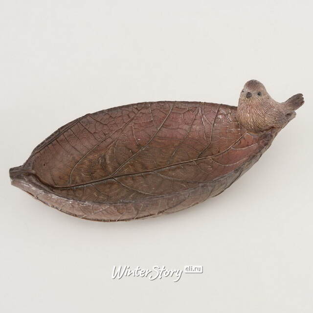 Декоративная кормушка для птиц Джервейс 25*12 см коричневая Boltze