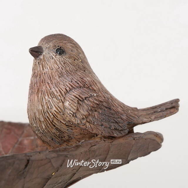 Декоративная кормушка для птиц Джервейс 25*12 см коричневая Boltze