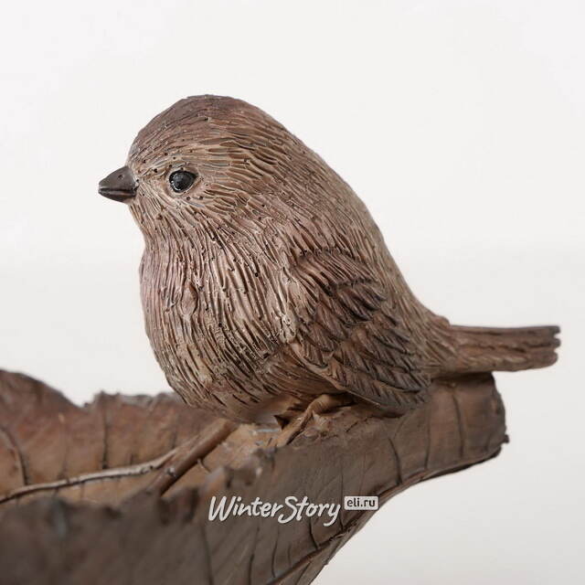 Декоративная кормушка для птиц Хайленд 25*12 см коричневая Boltze