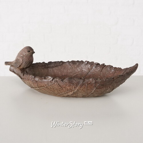 Декоративная кормушка для птиц Хайленд 25*12 см коричневая Boltze