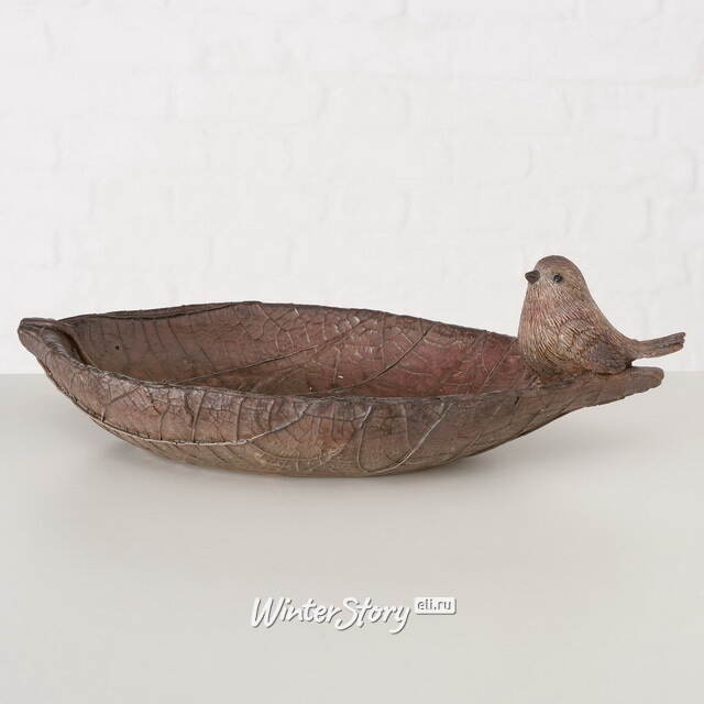 Декоративная кормушка для птиц Джервейс 25*12 см коричневая Boltze