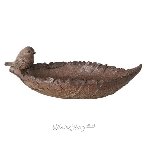 Декоративная кормушка для птиц Хайленд 25*12 см коричневая Boltze