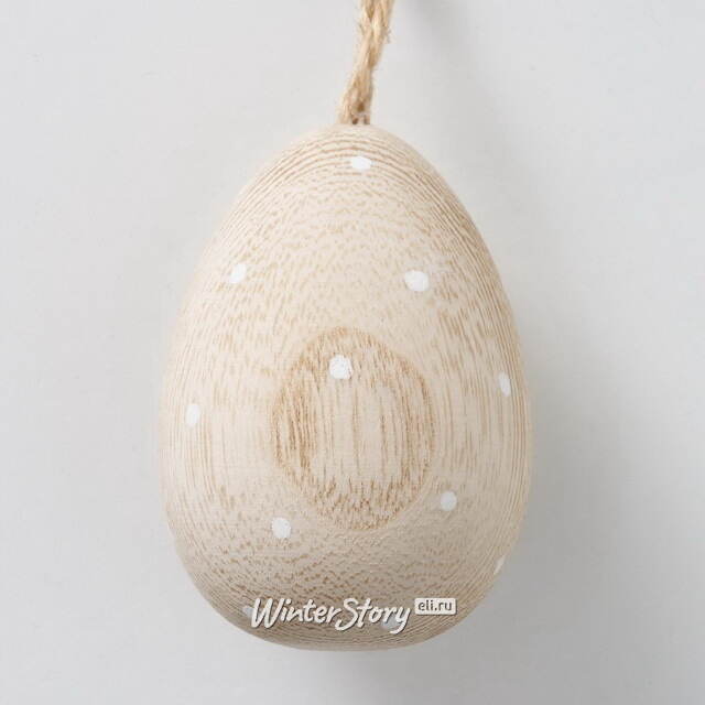 Пасхальные украшения Яйца Монтклар 7 см, 6 шт, дерево, подвеска Boltze