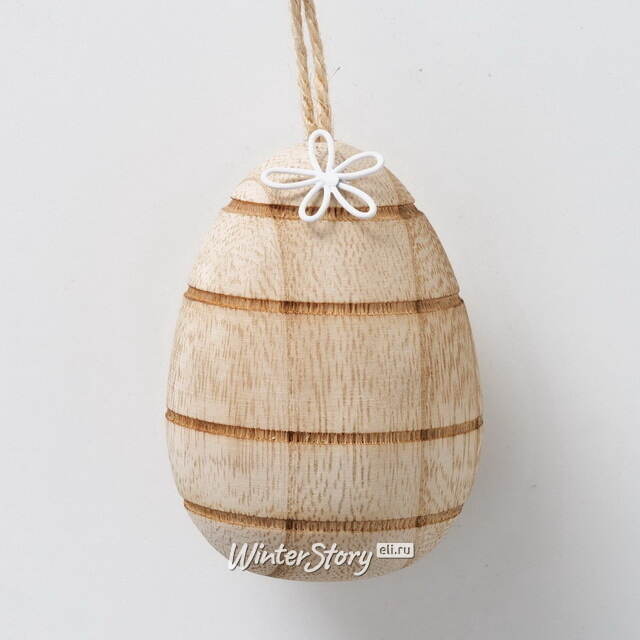 Пасхальные украшения Яйца Монтклар 7 см, 6 шт, дерево, подвеска Boltze