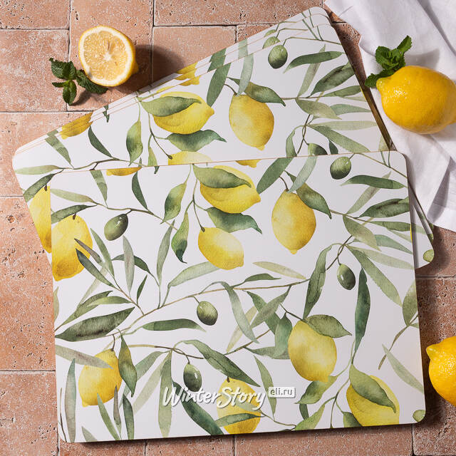 Набор плейсматов Citronella 40*30 см белый, 4 шт Boltze (Больтце)