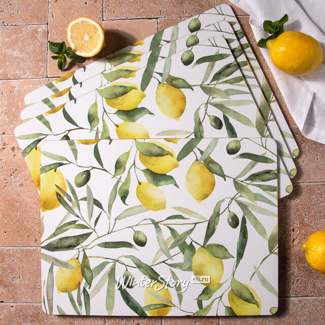 Набор плейсматов Citronella 40*30 см белый, 4 шт Boltze (Больтце)