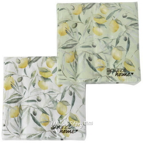 Бумажные салфетки Citronella 17*17 см белые, 20 шт Boltze