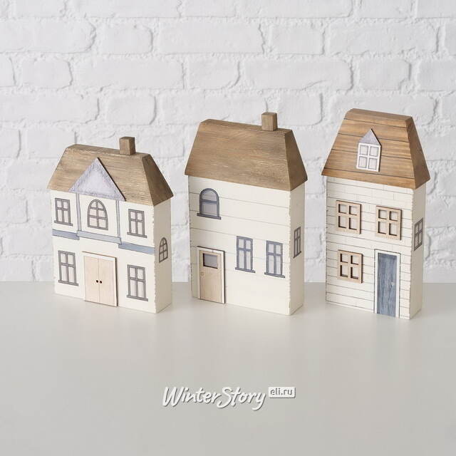 Набор декоративных домиков Бергстром 15-23 см, 6 шт Boltze