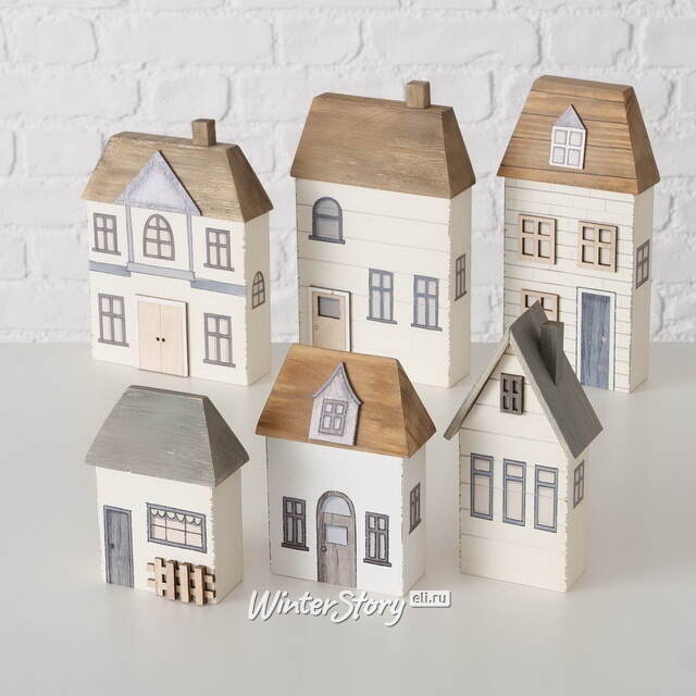 Набор декоративных домиков Бергстром 15-23 см, 6 шт Boltze