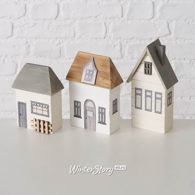 Набор декоративных домиков Бергстром 15-23 см, 6 шт Boltze