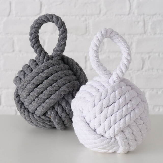 Дверной стоппер Кноттен 23 см серый Boltze