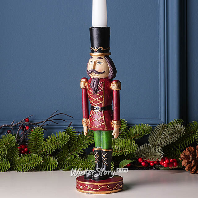 Декоративный подсвечник Щелкунчик - Cappello Nero 27 см Boltze