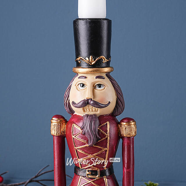 Декоративный подсвечник Щелкунчик - Cappello Nero 27 см Boltze