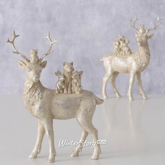 Декоративная фигурка Олень Салливан с друзьями 19 см Boltze