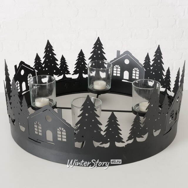 Декоративный подсвечник Домики в Лесу 45*19 см Boltze