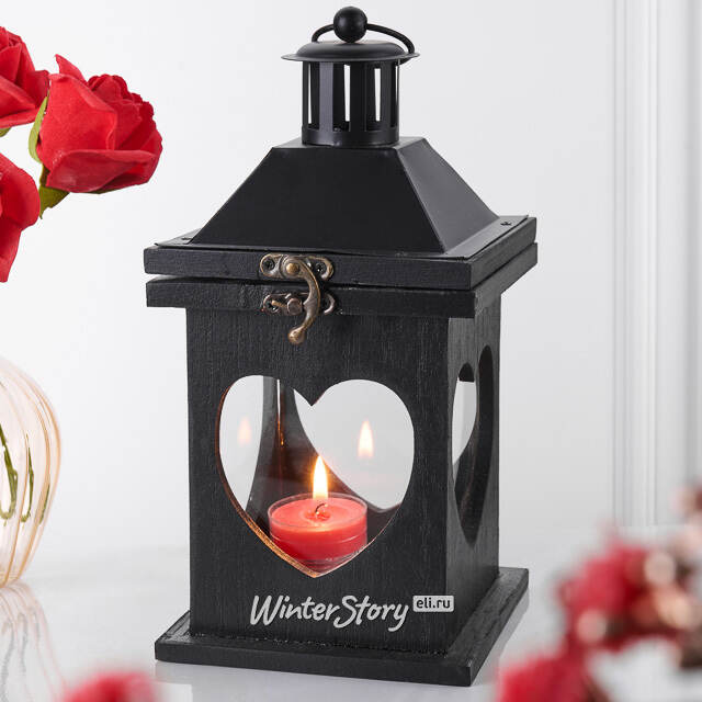 Подсвечник-фонарь Бренна с сердечком 25 см Boltze