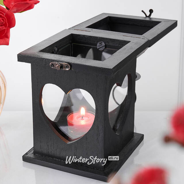 Подсвечник-фонарь Бренна с сердечком 25 см Boltze