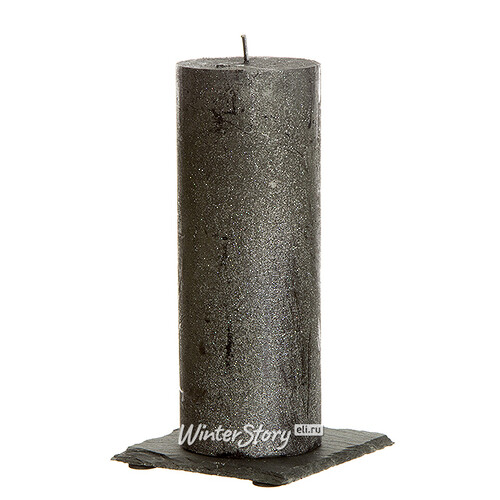 Декоративная свеча Металлик Гранд 180*68 мм черная Kaemingk