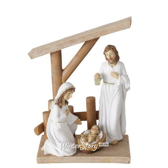Рождественский вертеп Святое Семейство у колыбели Иисуса 21*17 см Boltze