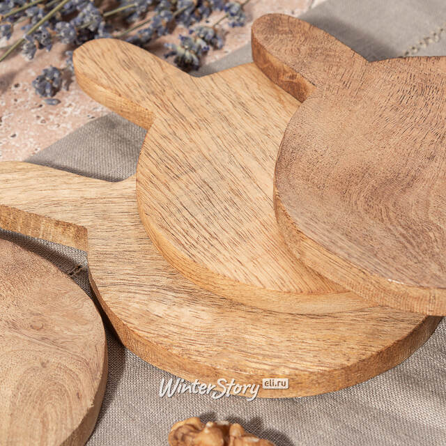 Доска для подачи закусок Либретто 15 см, 4 шт, круглая Boltze