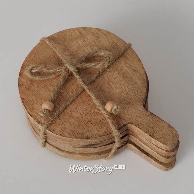 Доска для подачи закусок Либретто 15 см, 4 шт, круглая Boltze