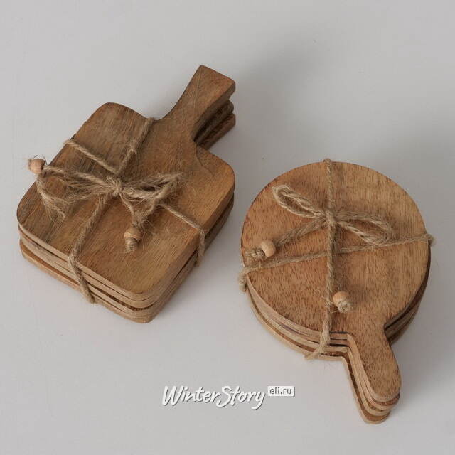 Доска для подачи закусок Либретто 15 см, 4 шт, круглая Boltze