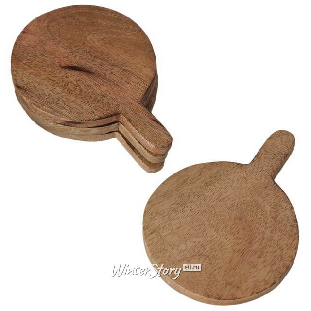 Доска для подачи закусок Либретто 15 см, 4 шт, круглая Boltze