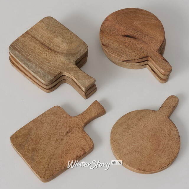 Доска для подачи закусок Либретто 15 см, 4 шт, круглая Boltze