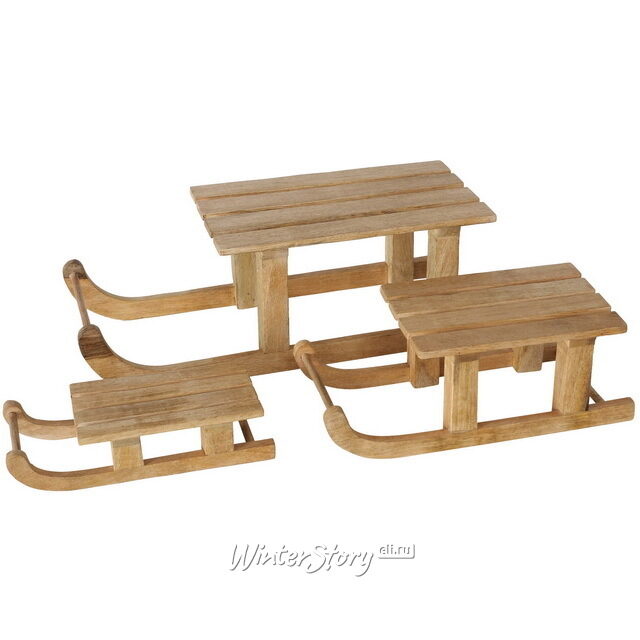 Декоративная фигура Деревянные Санки 31 см Boltze
