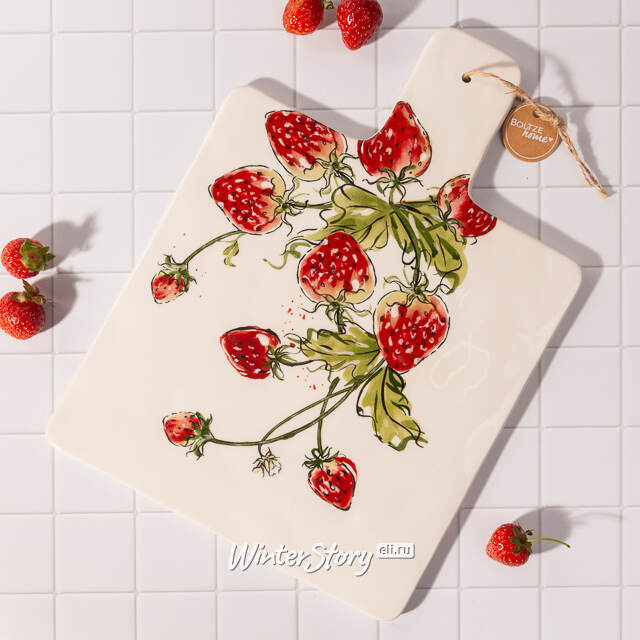 Доска для подачи Sweet Strawberries 34*24 см Boltze