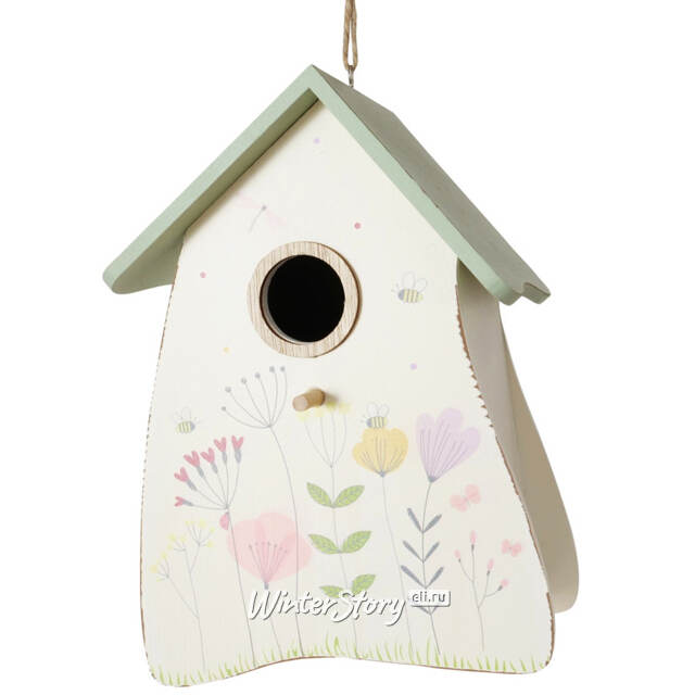 Садовое украшение Скворечник Фловерис 22 см зеленый Boltze