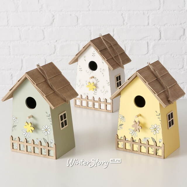 Садовое украшение Скворечник Primavera 22 см белый Boltze