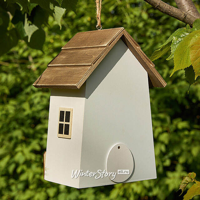 Садовое украшение Скворечник Primavera 22 см белый Boltze