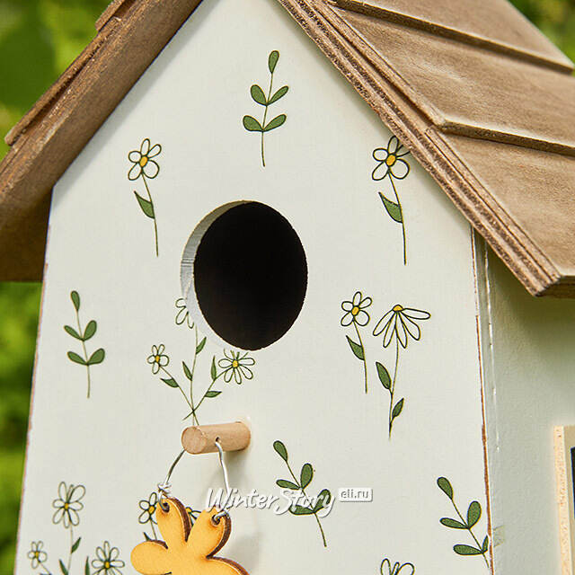 Садовое украшение Скворечник Primavera 22 см белый Boltze