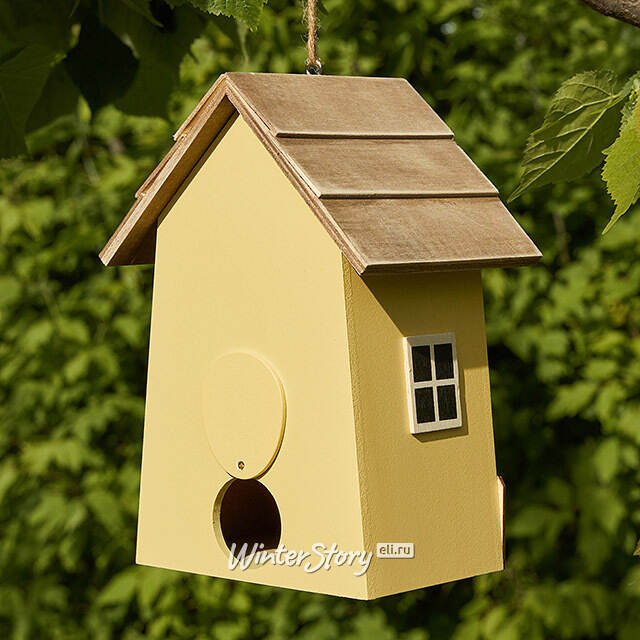 Садовое украшение Скворечник Primavera 22 см желтый Boltze