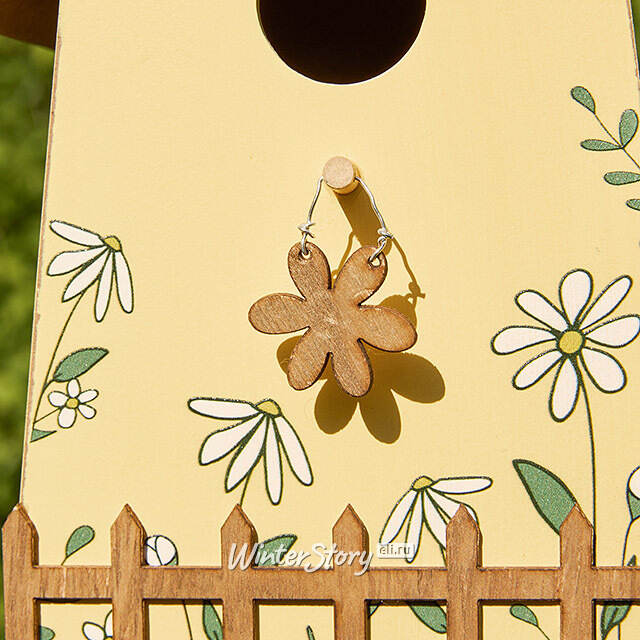 Садовое украшение Скворечник Primavera 22 см желтый Boltze