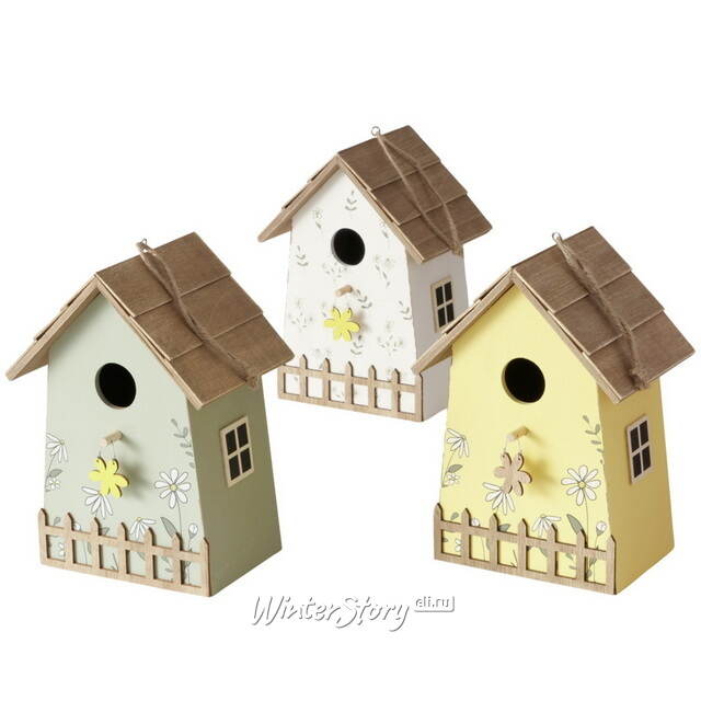 Садовое украшение Скворечник Primavera 22 см белый Boltze