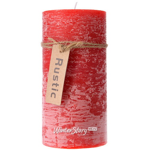 Декоративная свеча Рустик, 70*100 мм, красная Kaemingk