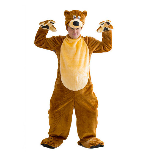Взрослый карнавальный костюм Бурый медведь, 50-52 размер Бока С