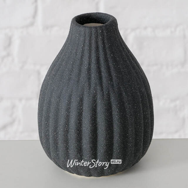 Набор керамических ваз Leeds 12 см черный, 3 шт Boltze