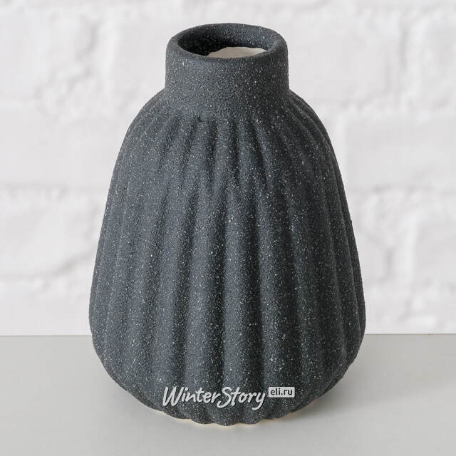 Набор керамических ваз Leeds 12 см черный, 3 шт Boltze