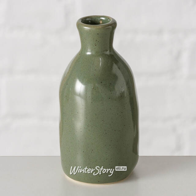 Керамическая ваза Fuente Alamo 8 см зеленая Boltze