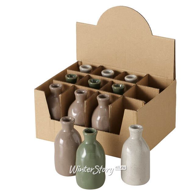 Керамическая ваза Fuente Alamo 8 см зеленая Boltze