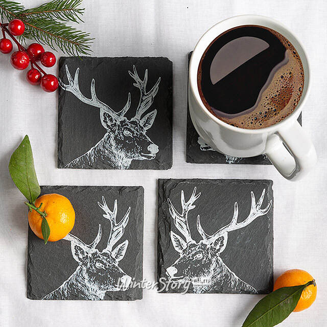 Набор подставок из сланца Moritz 11 см, 4 шт Boltze