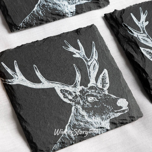 Набор подставок из сланца Moritz 11 см, 4 шт Boltze