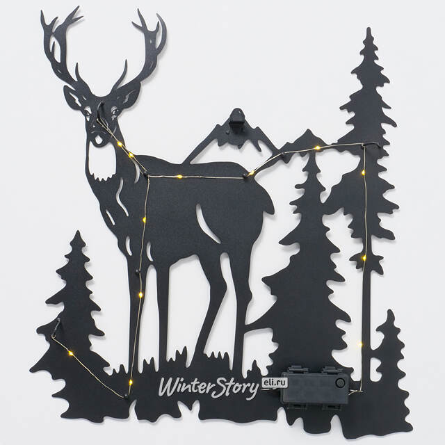 Декоративное панно с подсветкой Олень Доннер 49*44 см Boltze