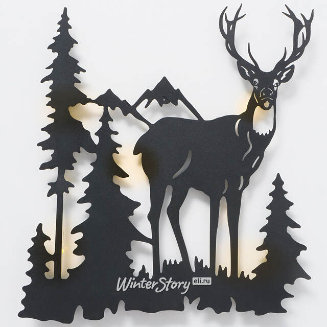 Декоративное панно с подсветкой Олень Доннер 49*44 см Boltze