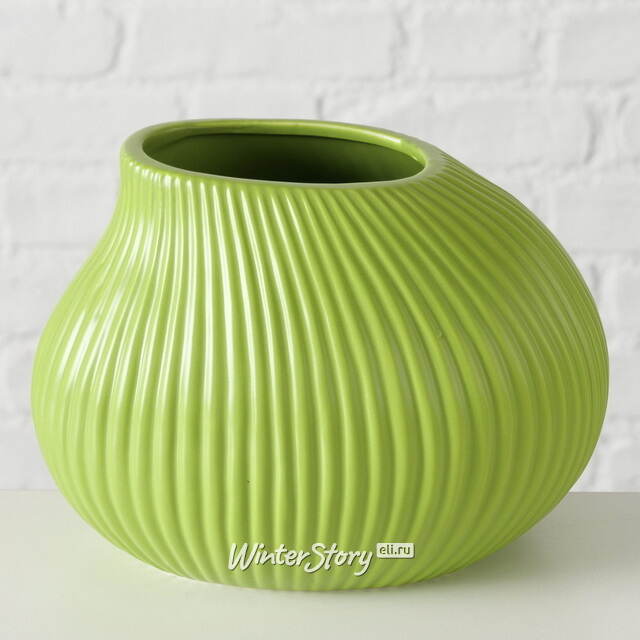 Керамическая ваза Bagnone 14 см зеленая Boltze