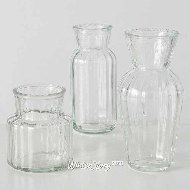 Набор стеклянных ваз Ber Regis 9-16 см, 3 шт Boltze